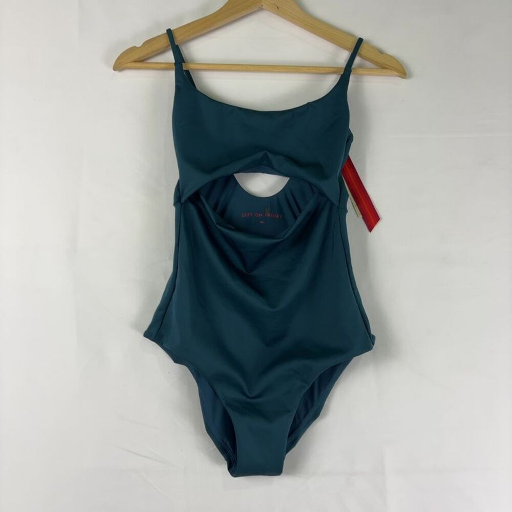 Left On Friday Teal Cutout One-Piece Swimsuit